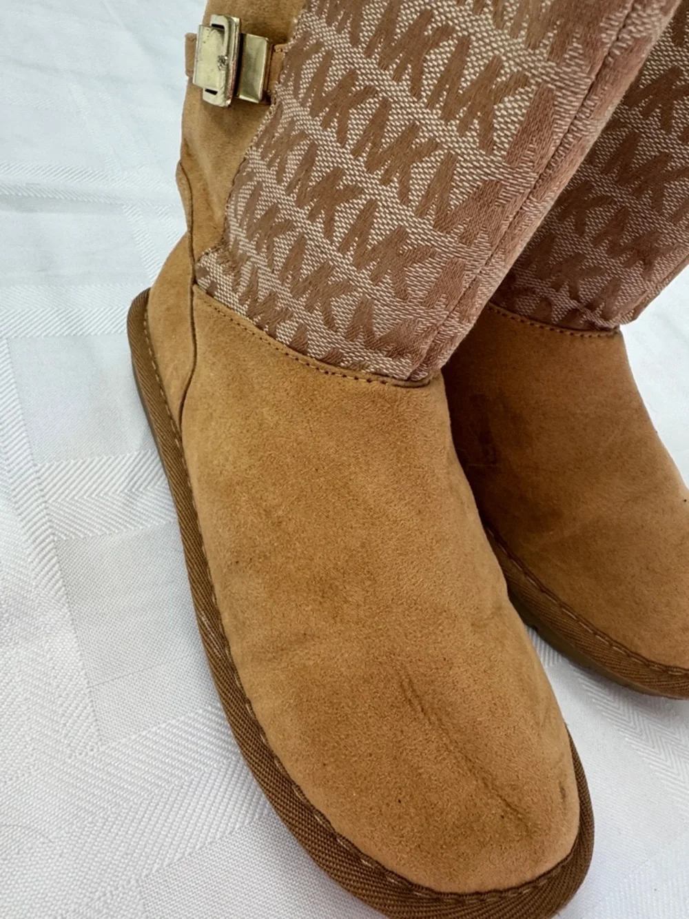 Michael Kors Logo Tan Marilu Kids Winter Boots